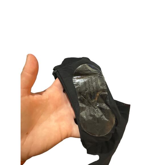 Sweaty Betty Carve Black Mesh Swimsuit Plunge Neck Racerback Strap Sz Small NEW - Picture 8 of 8